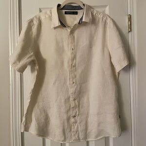 Nautica Men's Beige Short Sleeve Shirt